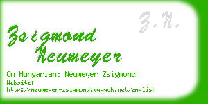 zsigmond neumeyer business card